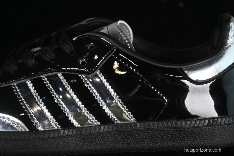 Adidas Samba Atmos IH3364 Patent Leather Black Silver Casual Sneakers