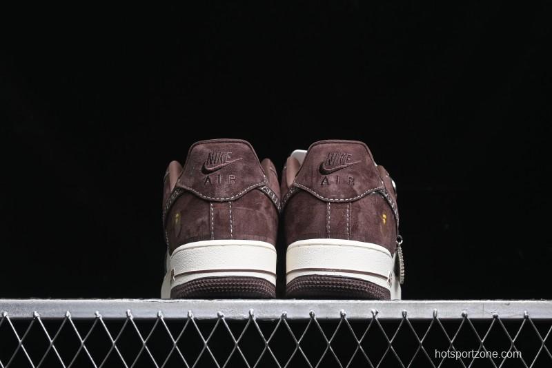 Nike Air Force 1 '07 Low BAPE Collaboration - Tan Brown Casual Sneakers - KK1988-027