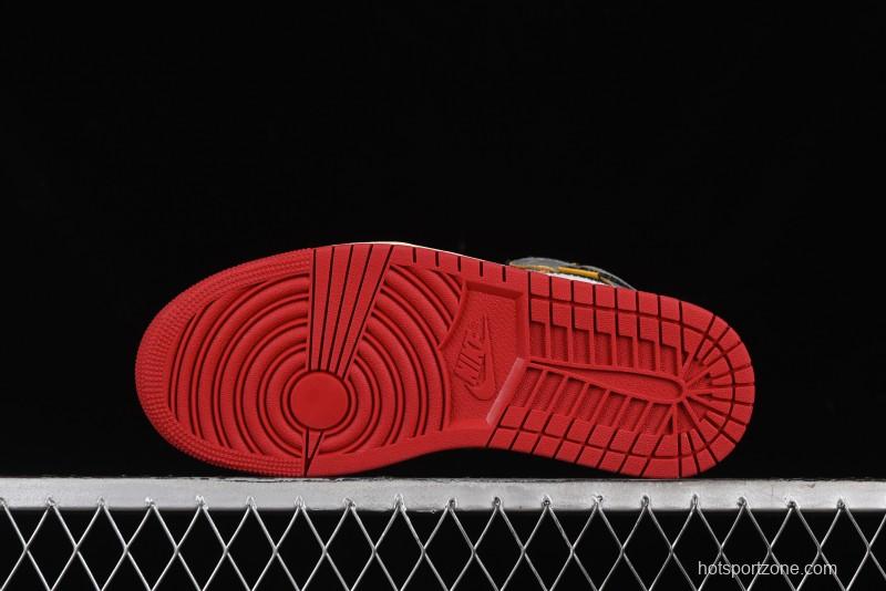 Nike Union x Air Jordan 1 Retro High Basketball Shoes with Chicago-Inspired Colorway - HV8563-600