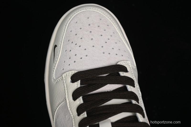 Nike SB Dunk Low Dior Collection - Beige Brown Swoosh Anniversary Custom Low-Top Casual Skate Shoes - XD6188-046