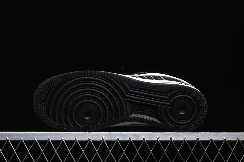 Nike Air Force 1 '07 Low Stussy Collaboration - All Black Low-Top Casual Sneakers - XZ6188-311
