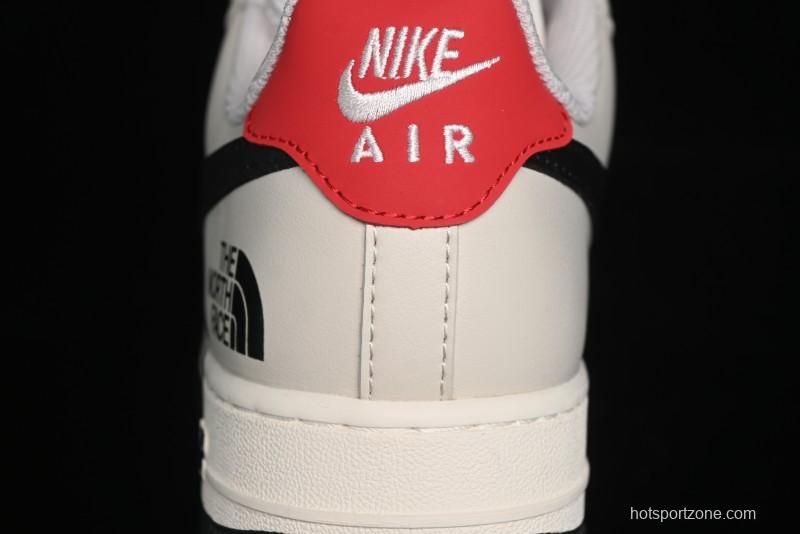 Nike Air Force 1 '07 Low The North Face Collaboration - Beige Black Red Sole Low-Top Casual Sneakers - XZ6188-309