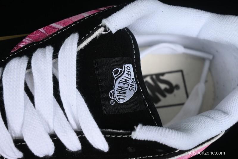 Vans Classics Knu Skool Vulcanized Skate Shoes in Black & Pink - VN0014QC0BV