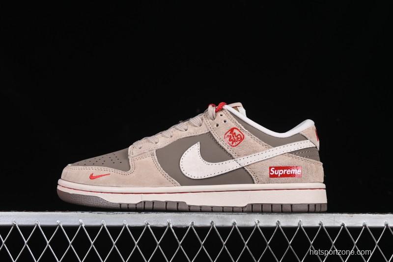Nike SB Dunk Low Supreme Year of the Snake Limited Edition Anniversary Custom Casual Skate Shoes - AG3702-851