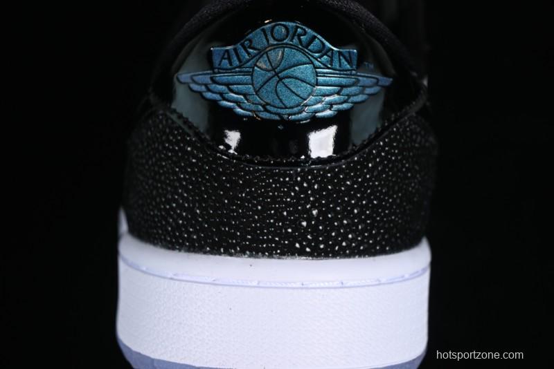 Nike Air Jordan 1 Low Golf AJ1 Golf Shoes with Laser Leather Black Double Hook - FZ4159-100