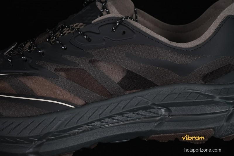 HOKA ONE ONE Satisfy Running Mafate Trail Low-Cut Cushioned Outdoor Hiking Shoes - 1157050 COFF