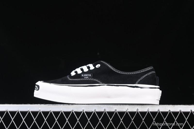 Kamiya Vulcanize Sneaker 23AW High-End Line Mihara Yasuhiro Dissolve Black White Suede Casual Low-Top Canvas Shoes - M.C3
