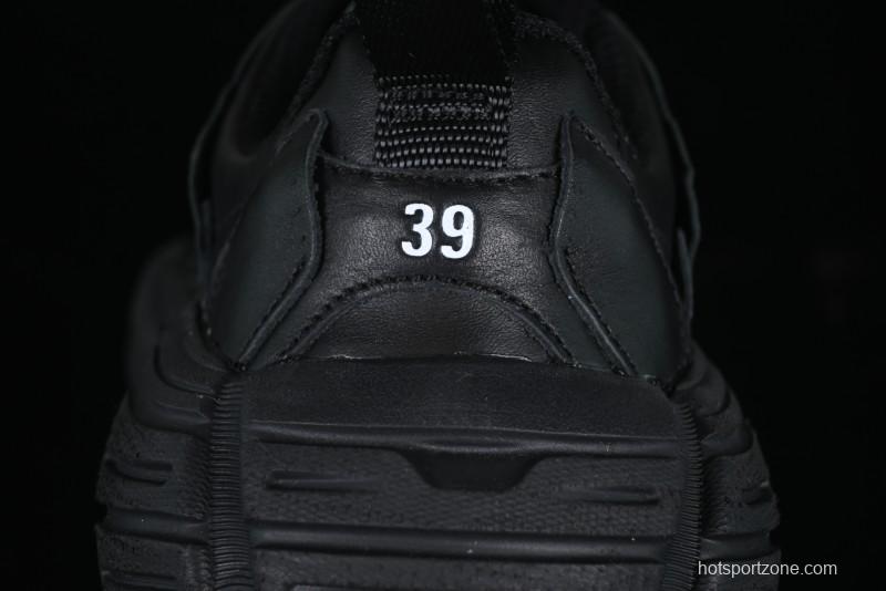 Balenciaga Monday Leather Round Toe Lace-Up Low-Top Casual Shoes - WDTSC1000