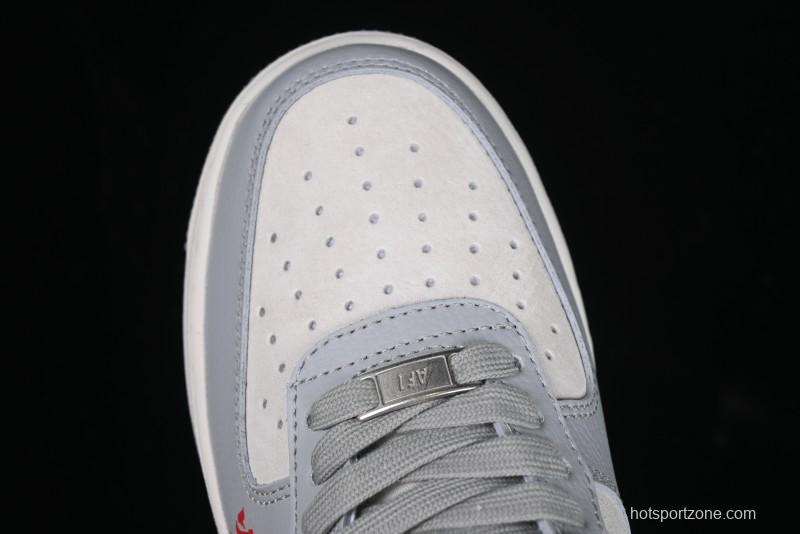 Nike Air Force 1 '07 Low Stussy Lunar New Year Snake Limited Edition Grey Snake Low-Top Casual Sneakers - DM6688-027