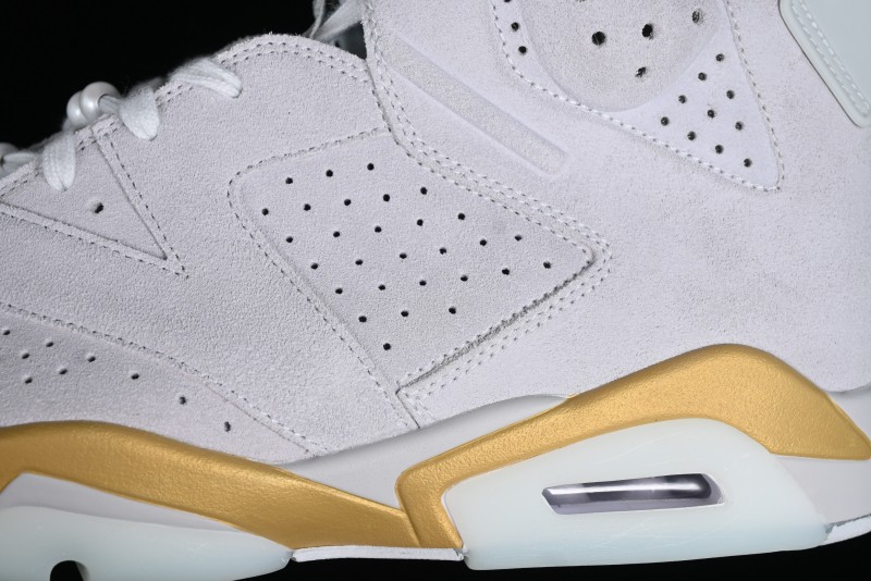Nike Air Jordan 6 Retro Paris Olympics Sneakers with Metallic Gold Accents - DQ4914-074