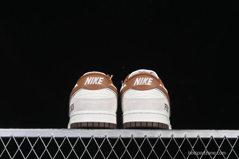 Nike SB Dunk Low Fendi Collaboration Anniversary High-End Custom Low-Top Casual Skate Shoes - DJ2024-057