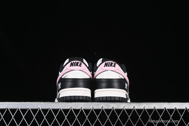 Nike SB Dunk Low Butterfly Bow Black White Pink Low-Top Casual Skate Shoes - BP1220-009