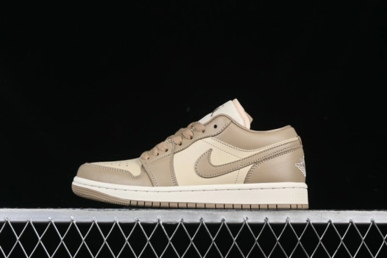 Nike Air Jordan 1 Low AJ1 Wheat Color Low-Top Casual Sneakers - DC0774-203