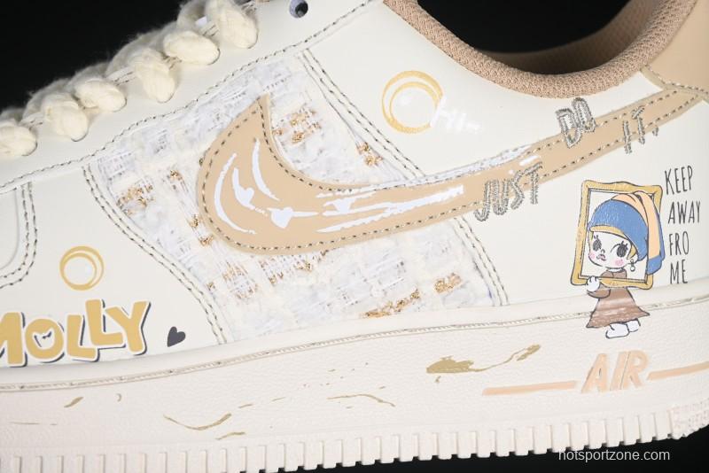Nike Air Force 1 '07 Low Casual Sneakers with Pop Mart Molly Design - FJ7740-210