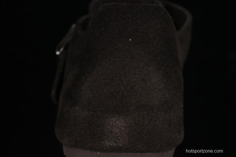 Birkenstock London BS Unisex Slip-On Casual Shoes with Soft Suede Leather and Lambswool Insole - BS