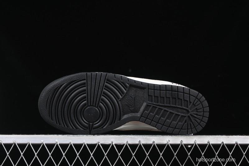 Nike SB Dunk Low Dior Collaboration Cream Coffee Floral Swoosh Anniversary Custom Low-Top Casual Sneakers - DJ2024-097