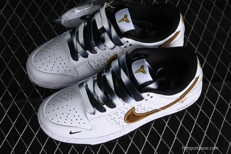 Nike SB Dunk Low Kobe Series - White Gold Anniversary High-End Custom Low-Top Casual Sneakers - FC1688-193