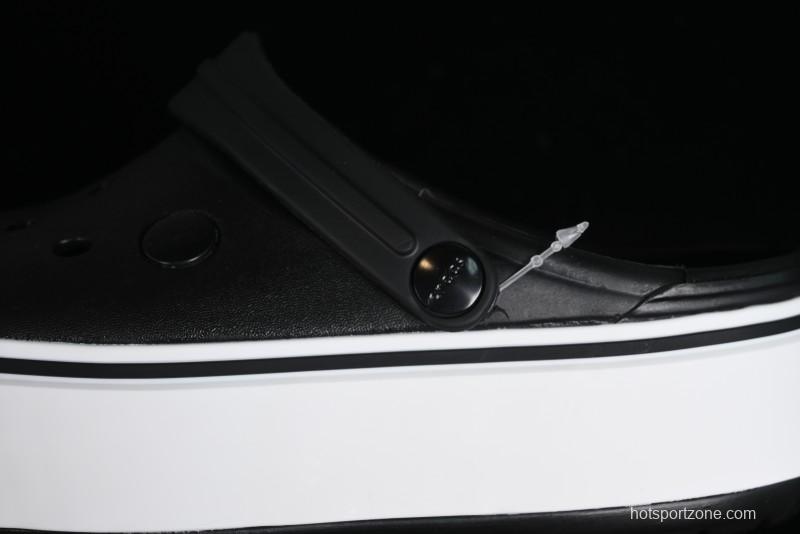 Crocs Crocband Platform Rainbow Comfortable Thick-Soled Clogs - B.D4