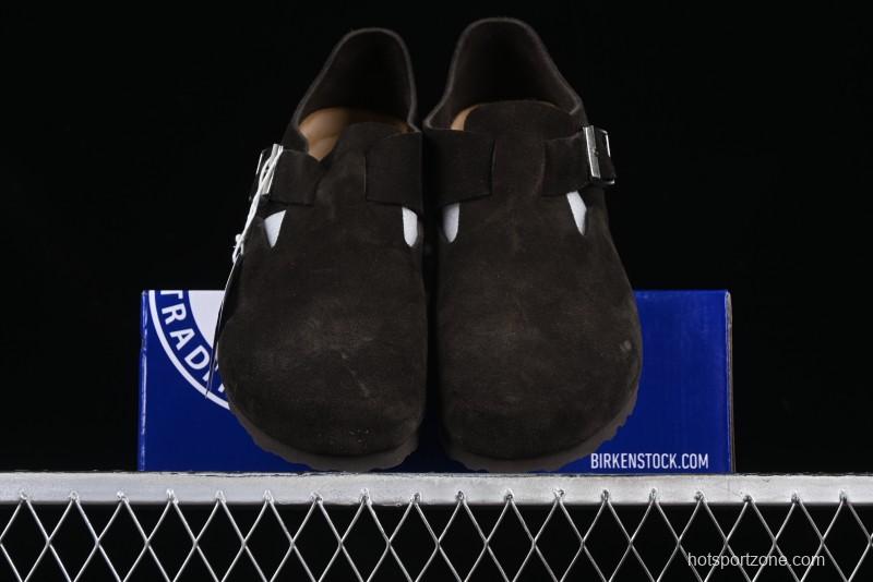 Birkenstock London BS Unisex Slip-On Casual Shoes with Soft Suede Leather and Lambswool Insole - BS