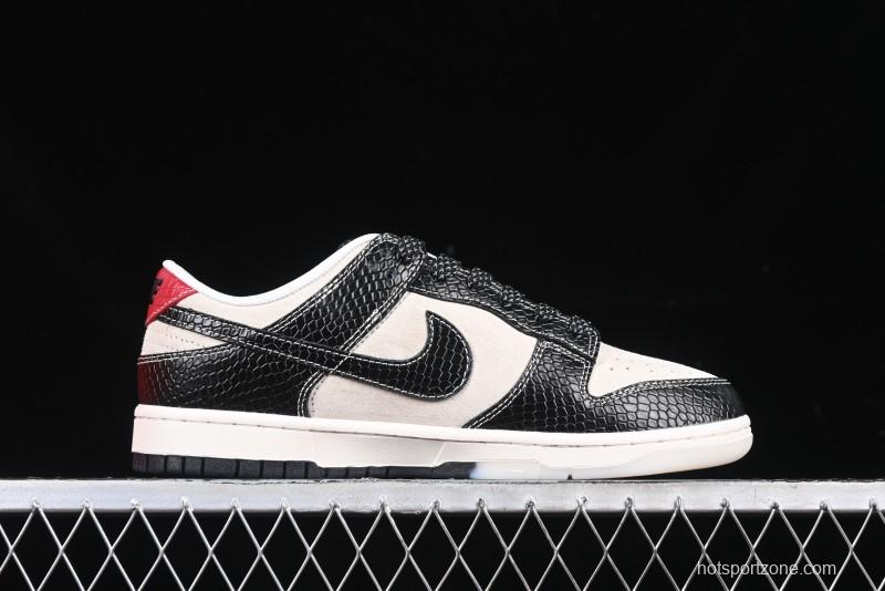 Nike SB Dunk Low Year of the Snake Limited Edition Black Snake Dual-Color Anniversary Custom Low-Top Casual Skate Shoes - HH7518-031