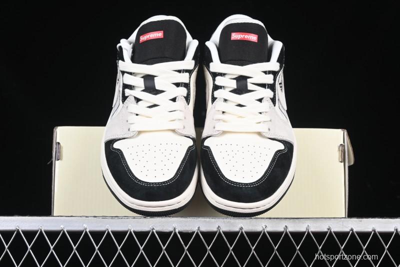 Nike Air Jordan 1 Low Supreme Collaboration Spider Custom High-End Retro Basketball Shoes - XS6086-007