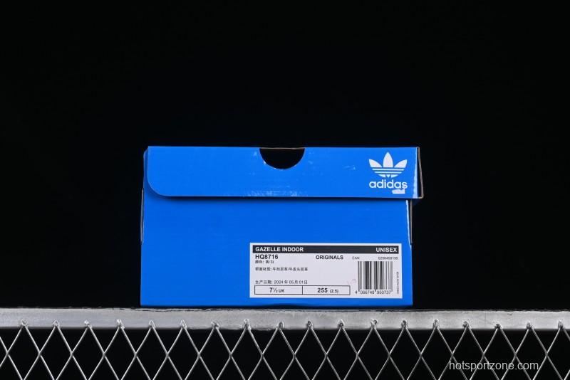 Adidas Gazelle Indoor HQ8716 Retro Casual Slip-Resistant Durable Low-Top Sneakers - HQ8716