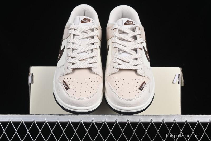 Nike SB Dunk Low Burberry Collaboration Patch Brown Swoosh Anniversary Custom Low-Top Casual Skate Shoes - DJ2024-088