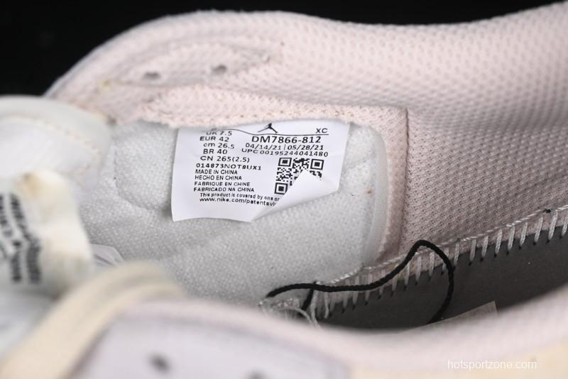 Nike Travis Scott x Air Jordan 1 Low OG AJ1 Reverse Swoosh Collaboration Sneakers - DM7866-812