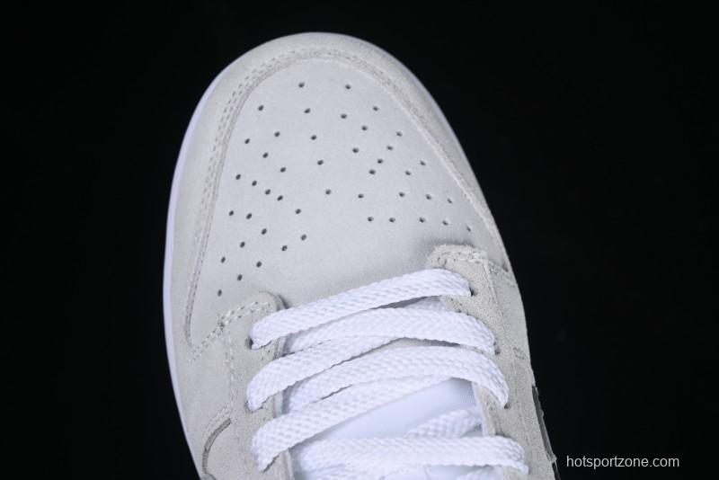 Nike Dunk Low 85 Double Swoosh White Grey SB Low Top Casual Skate Shoes - HV1800-101