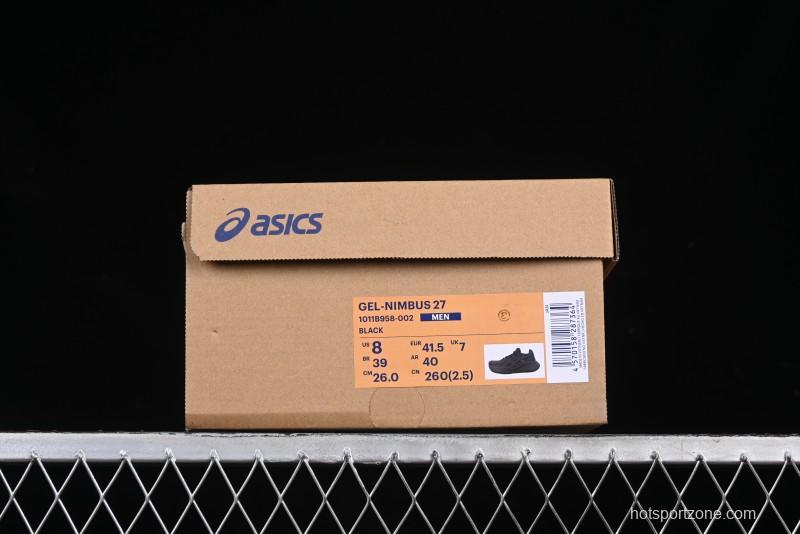 Asics Gel-Nimbus 27 Retro Breathable Casual Shoes Cushioned Men's Durable Running Shoes - 1011B958-002