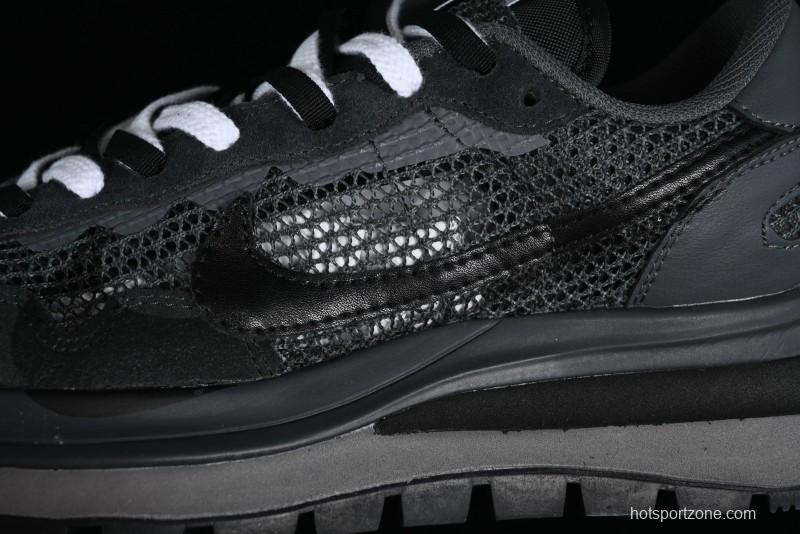 Nike Sacai VaporWaffle 3.0 Deconstructed Sneakers with Overlapping Swoosh and Double Tongue - CV1363-105