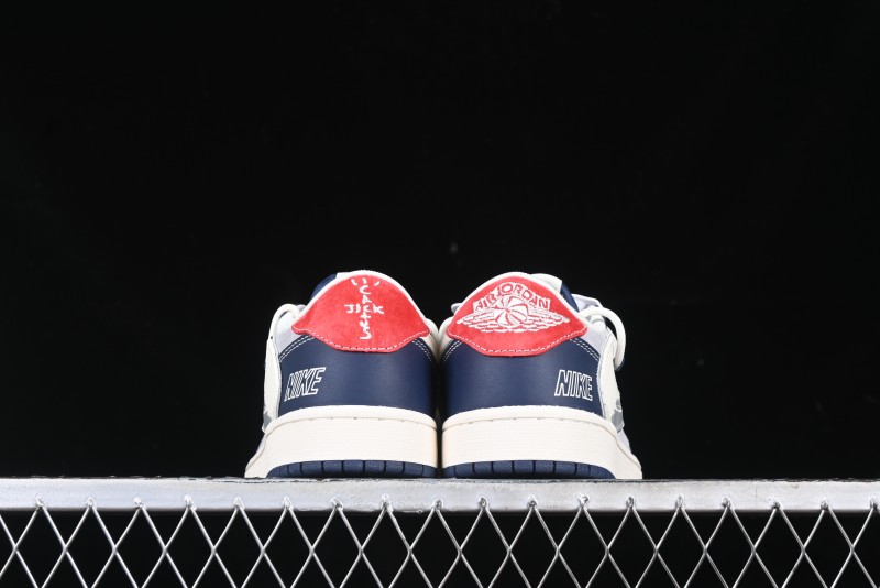 Nike Travis Scott x Fragment Design x Air Jordan 1 Low OG SP AJ1 Graffiti Drawstring Low-top Casual Sneakers - XS3186-203