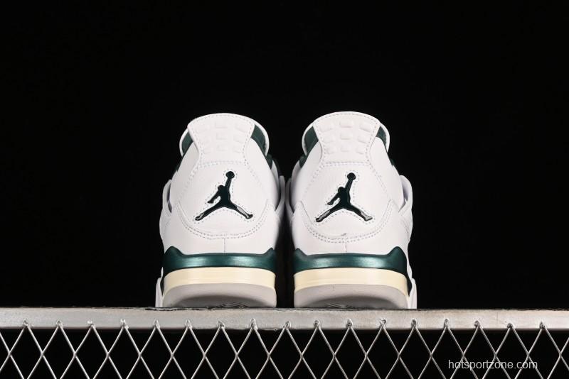 Nike Air Jordan 4 Retro Sneakers with Oxidized Green Accents and Visible Air Cushion - AQ8138-103