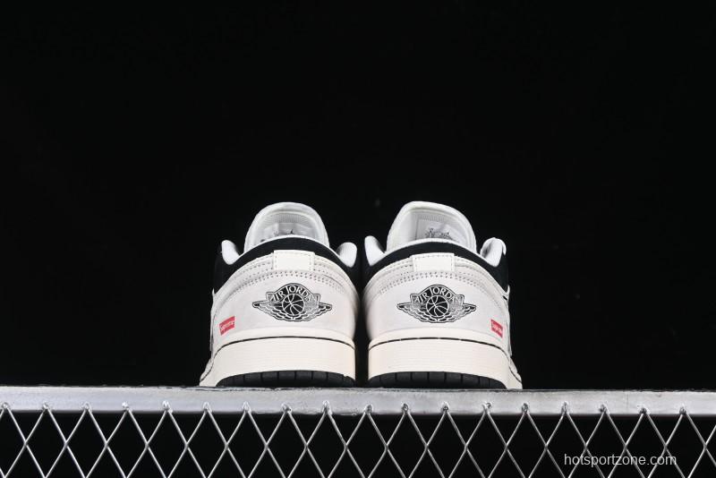 Nike Air Jordan 1 Low Supreme Collaboration Spider Custom High-End Retro Basketball Shoes - XS6086-007