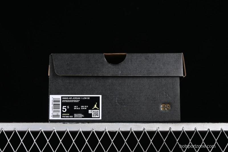 Nike Air Jordan 1 Low Custom Black Green Casual Sneakers - FN7366-400