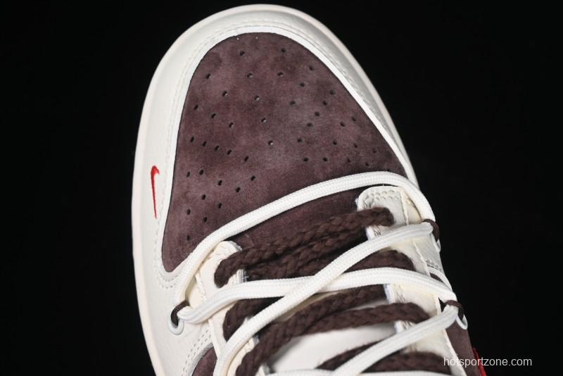 Nike SB Dunk Low Year of the Snake Series - Lace-Up Red Hook Anniversary High-End Custom Low-Top Casual Skate Shoes - YX5066-266