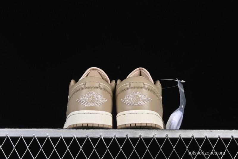 Nike Air Jordan 1 Low AJ1 Wheat Color Low-Top Casual Sneakers - DC0774-203