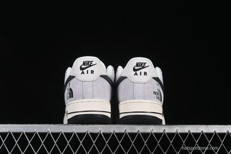 Nike Air Force 1 '07 Low The North Face Collaboration Beige Grey Carbon Black Swoosh Low-Top Casual Sneakers - XZ6188-916