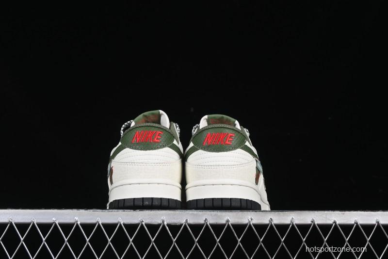 Nike SB Dunk Low UN Collaboration Year of the Snake Limited Edition Green Snake Swoosh Anniversary Custom Low-Top Casual Sneakers - DJ2024-070