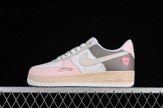 Nike Air Force 1 '07 Low Valentine's Day Limited Edition EKG Heartbeat Double Heart Design Casual Sneakers - TY0301-222