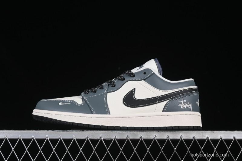Nike Air Jordan 1 Low Stussy Collaboration Retro Basketball Shoes - XX3318-506