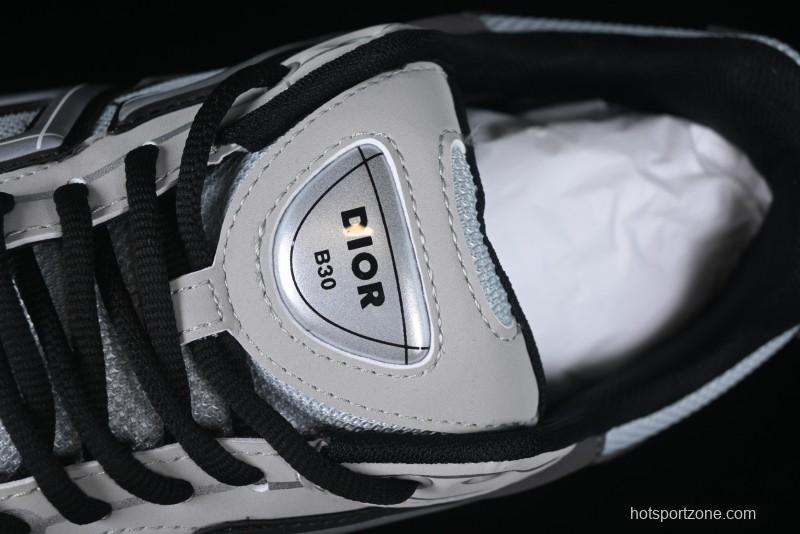 Dior B30 Sneakers with Reflective CD30 Logo and Lightweight Rubber Sole - CD30