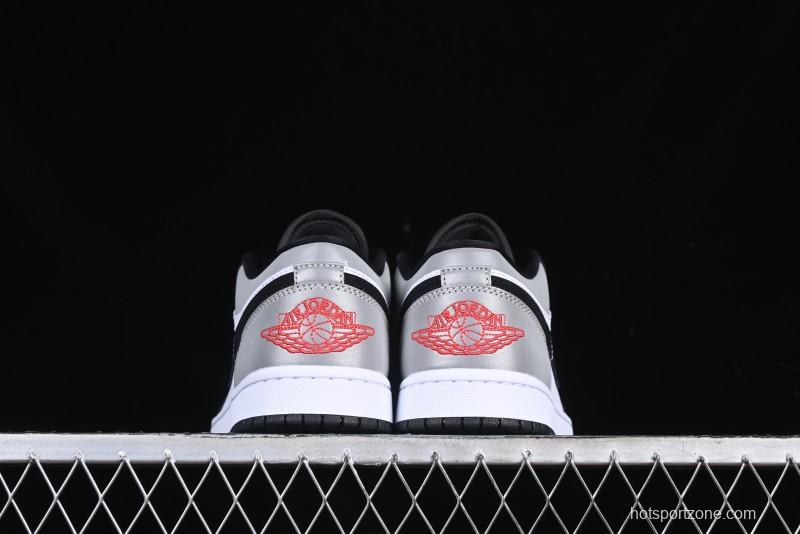 Nike Air Jordan 1 Low Retro Casual Sneakers with Black Swoosh - HF3148-106