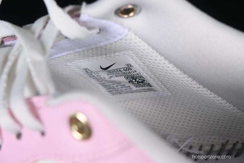 Nike Air Force 1 '07 Low White Pink Swoosh Casual Sneakers - IB2574-600