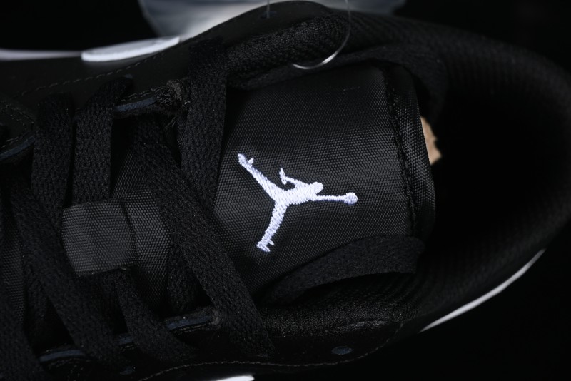 Nike Air Jordan 1 Low Retro Basketball Shoes in Black and White - 553558-043