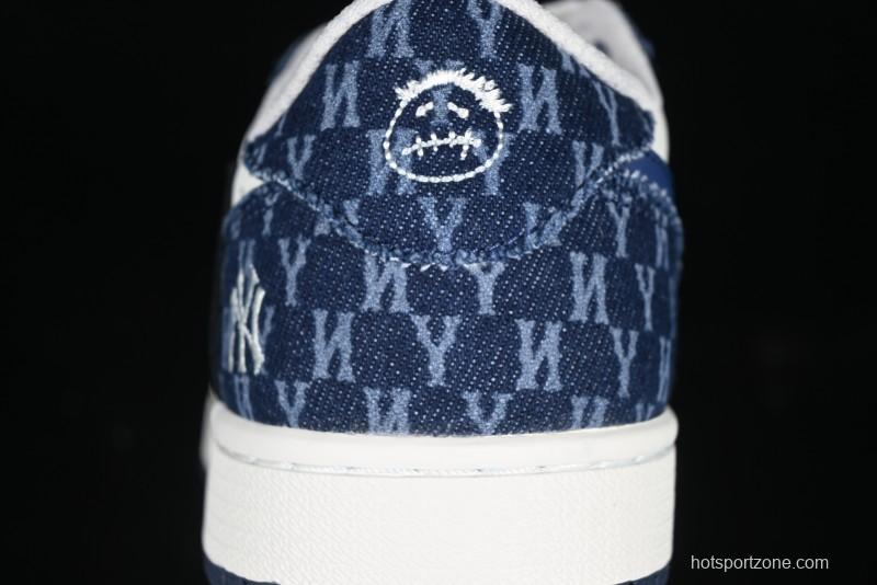 Nike Travis Scott x Fragment Design x Air Jordan 1 Low OG SP AJ1 MLB Collaboration White Blue Denim Low-top Casual Sneakers - DM7866-051