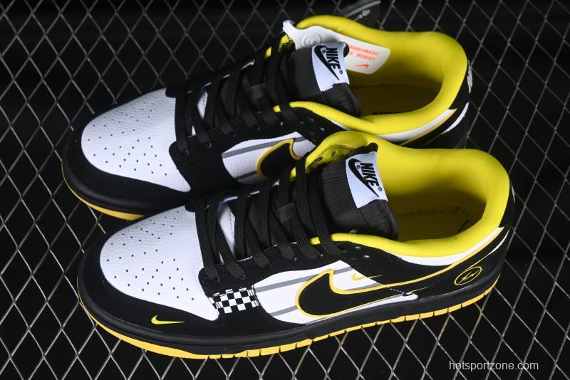 Nike SB Dunk Low Lightning Collaboration Racing Black Hook Anniversary Custom Low-Top Casual Skate Shoes - KK1333-026