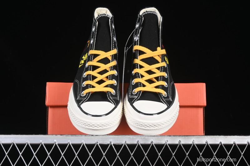 Converse Chuck 1970s High-Top Casual Canvas Sneakers with Classic Graffiti Limited Edition Three-Star Logo - 162050C