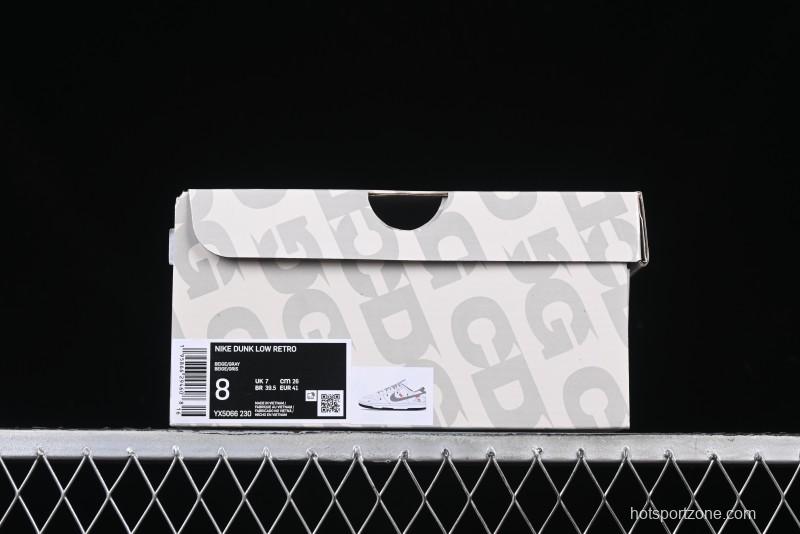 Nike SB Dunk Low The North Face x Supreme Collaboration Light Gray Hook Anniversary Custom Low-Top Casual Skate Shoes - YX5066-230