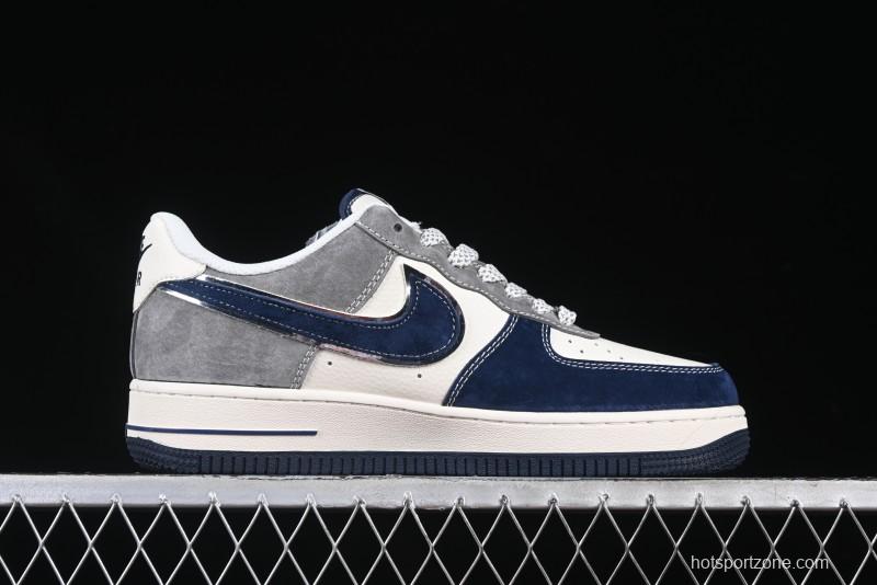 Nike Air Force 1 '07 Low The North Face Collaboration Beige Grey Navy Swoosh Casual Sneakers - XZ6188-975